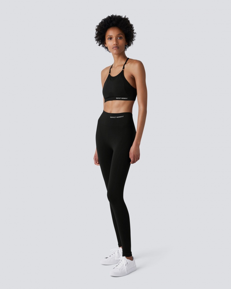 Perfect Moment Intarsia Leggings Negros | IKU401389