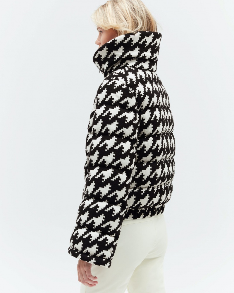 Perfect Moment Merino Lana Blend Polar Flare Jacket Negros Blancos | XPE057469