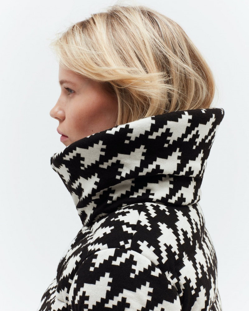 Perfect Moment Merino Lana Blend Polar Flare Jacket Negros Blancos | XPE057469