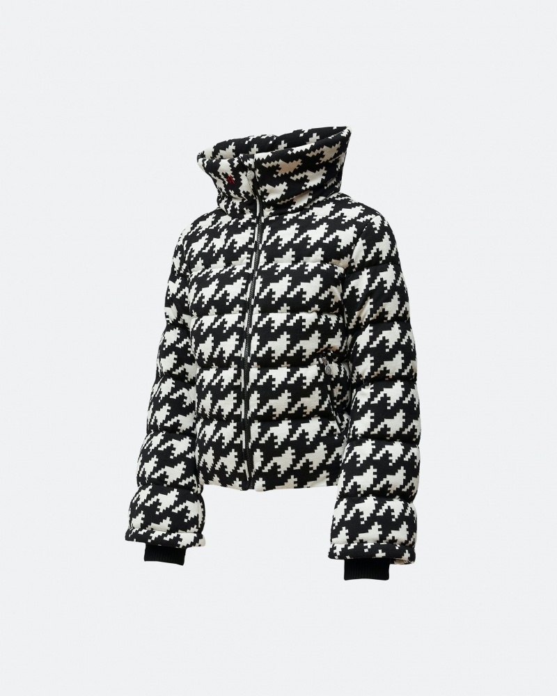 Perfect Moment Merino Lana Blend Polar Flare Jacket Negros Blancos | XPE057469
