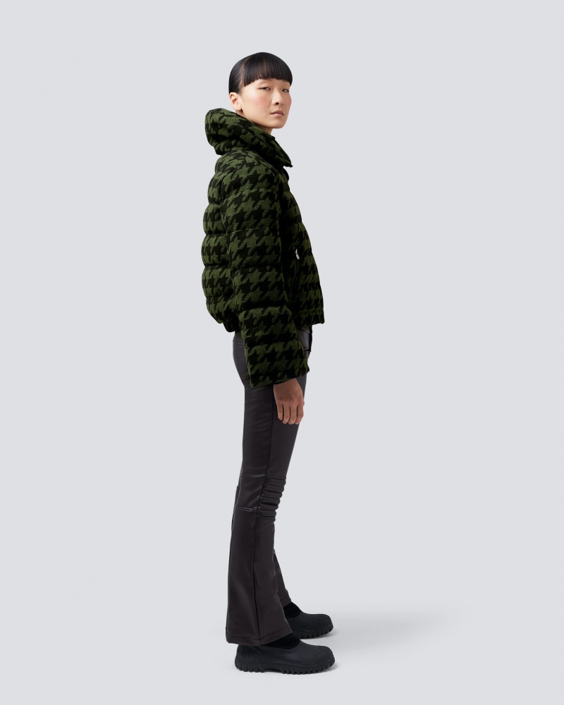 Perfect Moment Merino Lana Polar Flare Down Jacket Verdes Oscuro Negros | QUC748390