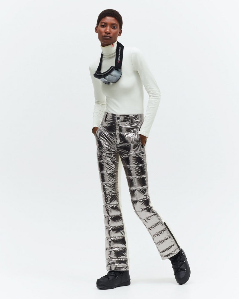 Perfect Moment Metallic Talia Pant Plateados | UPK578649