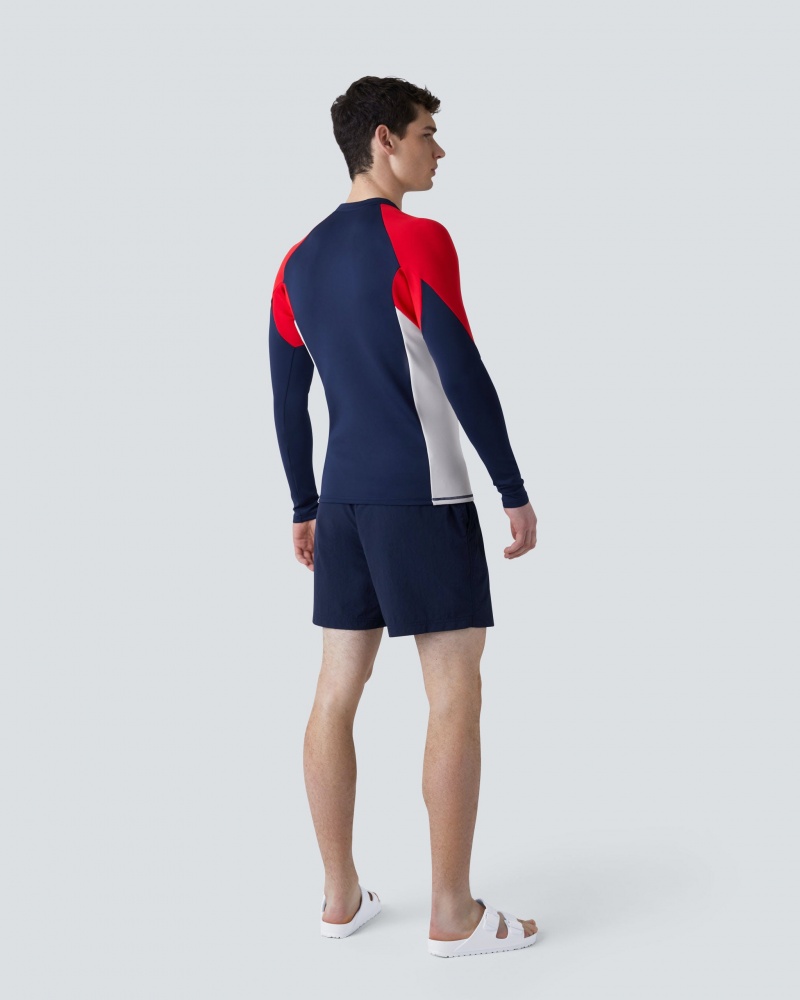 Perfect Moment Mission Neo Rash Guard Azul Marino Blancos Rojos | WNL492068