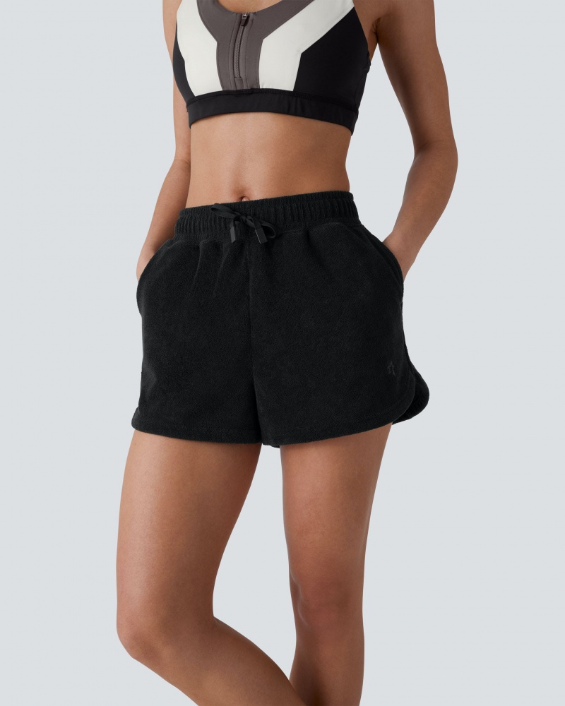 Perfect Moment Misty Towelling Shorts Negros | NTB432806