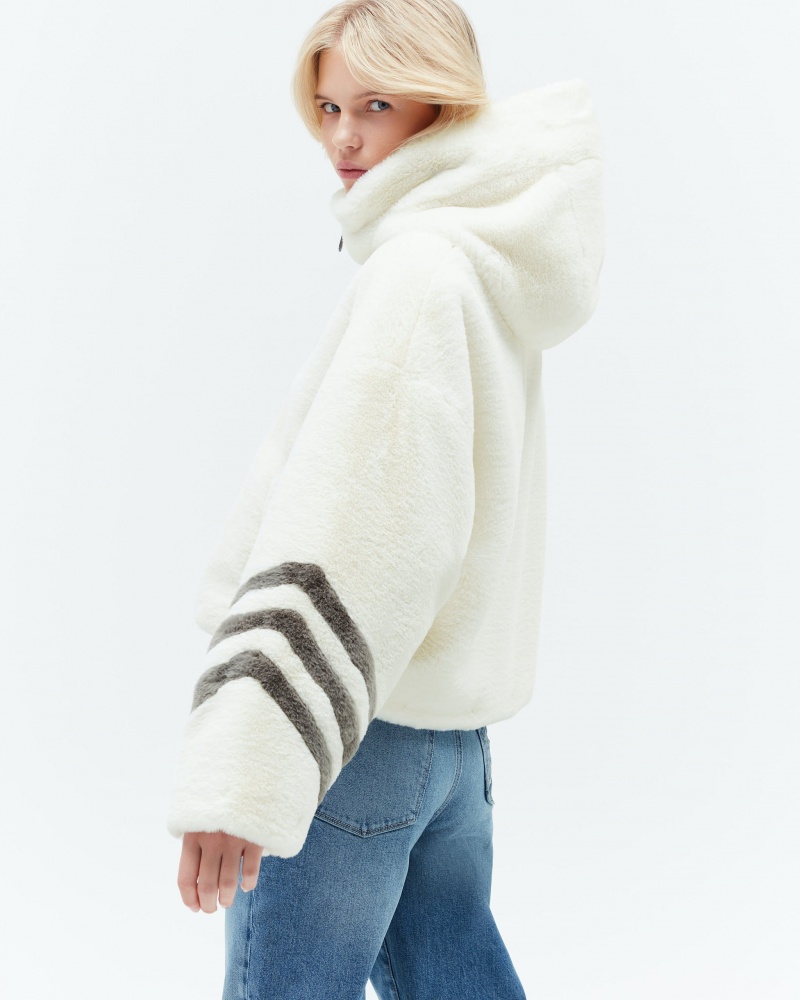 Perfect Moment Noelle Faux Fur Bomber Jacket Blancos | BPE658491