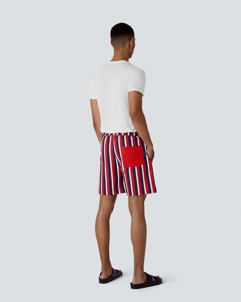 Perfect Moment PM Beach Shorts Azul Marino Blancos Rojos | HMT148672