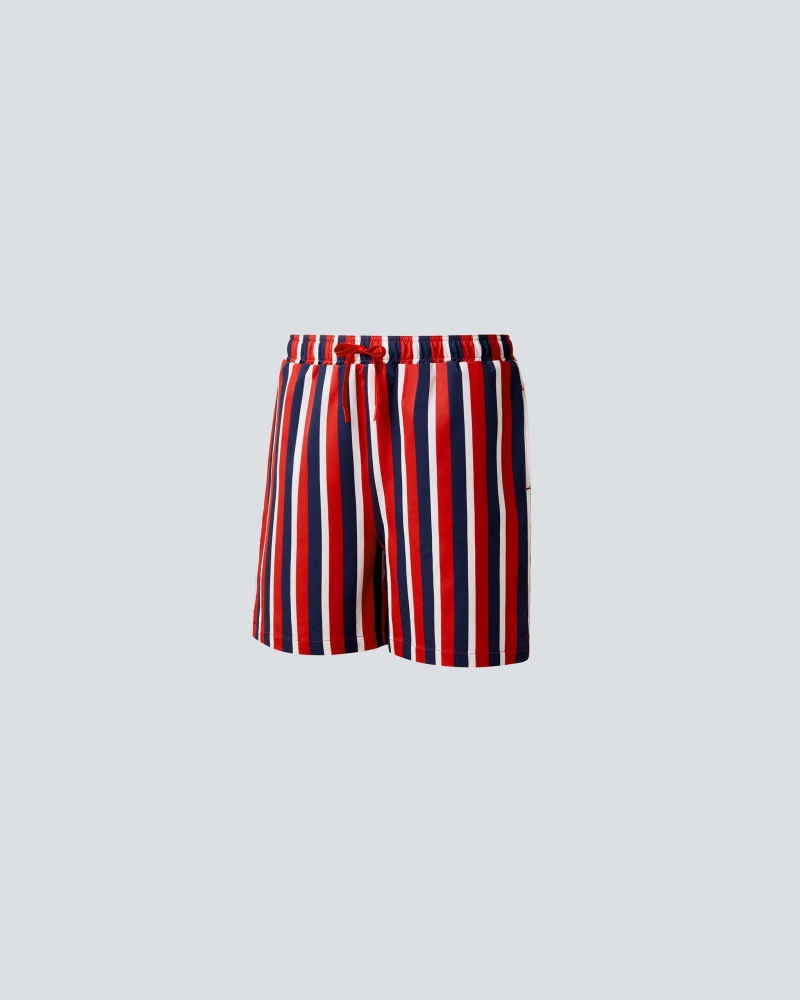Perfect Moment PM Beach Shorts Azul Marino Blancos Rojos | HMT148672