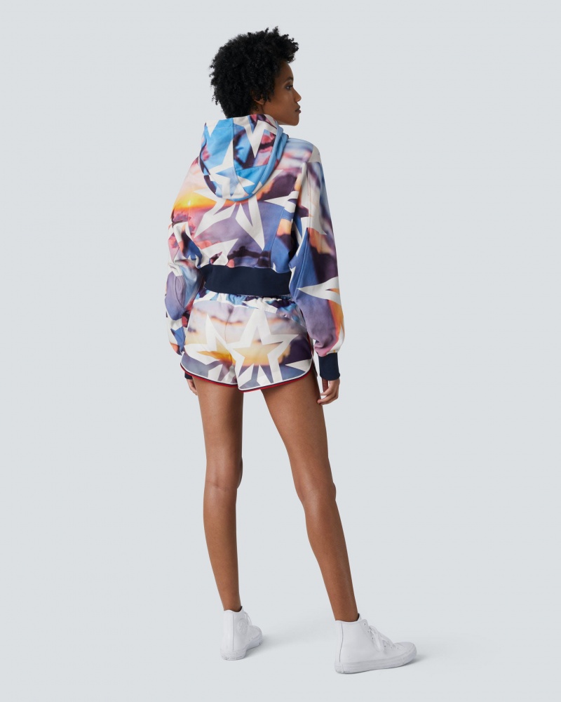 Perfect Moment PM Cropped Hoodie Ibiza Print | LOM408591