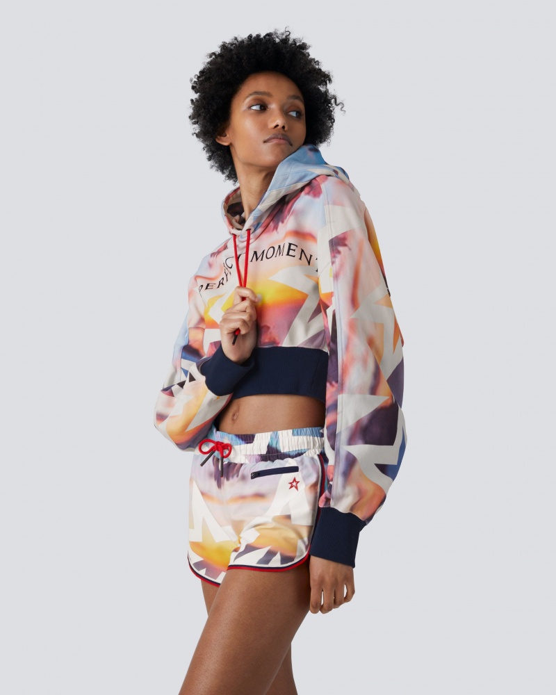 Perfect Moment PM Cropped Hoodie Ibiza Print | LOM408591
