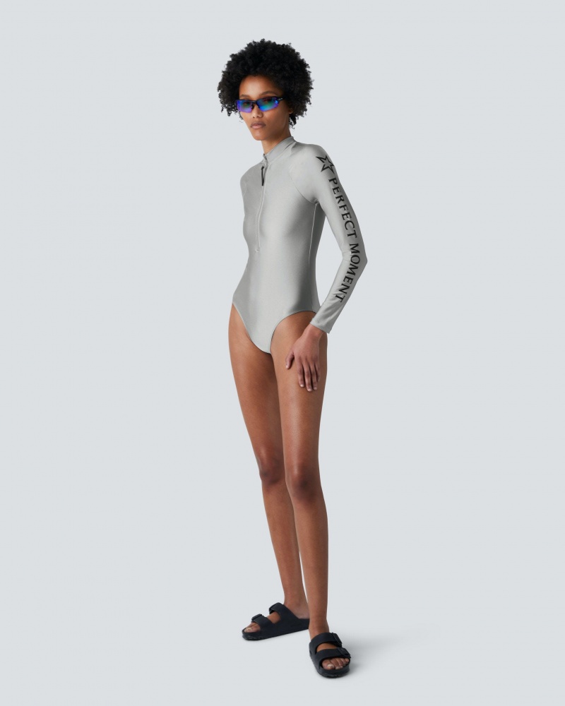 Perfect Moment PM Half-Zip Spring Suit Plateados | VJO249106