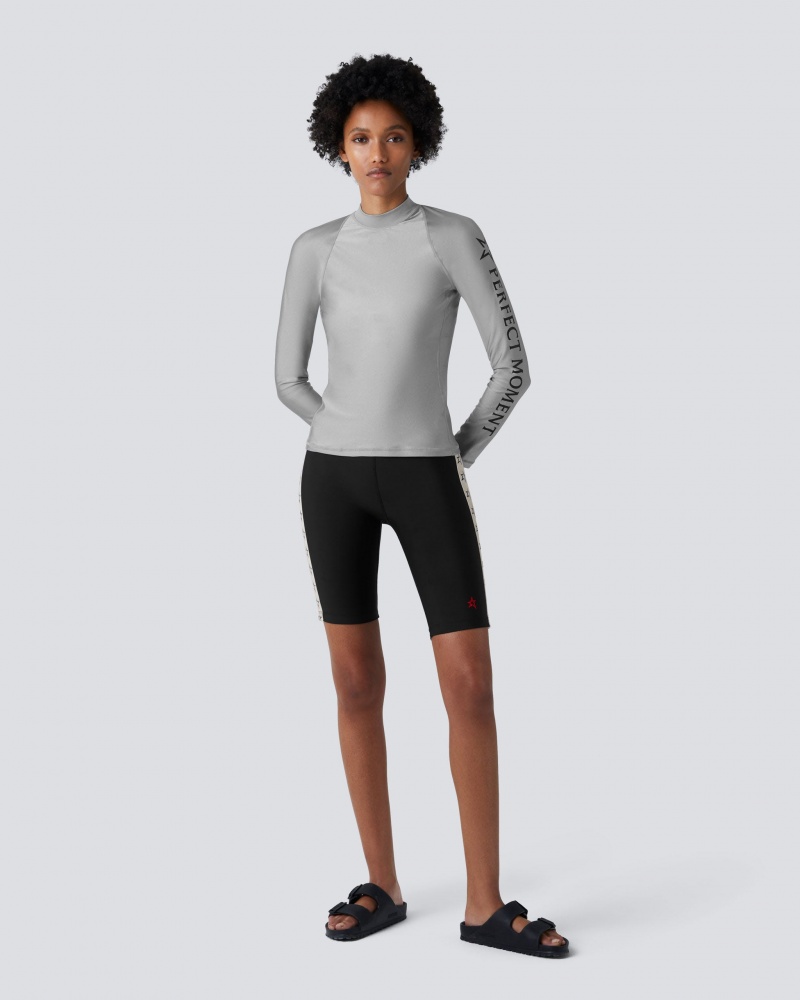 Perfect Moment PM Long Sleeve Rash Guard Plateados | IZL295703