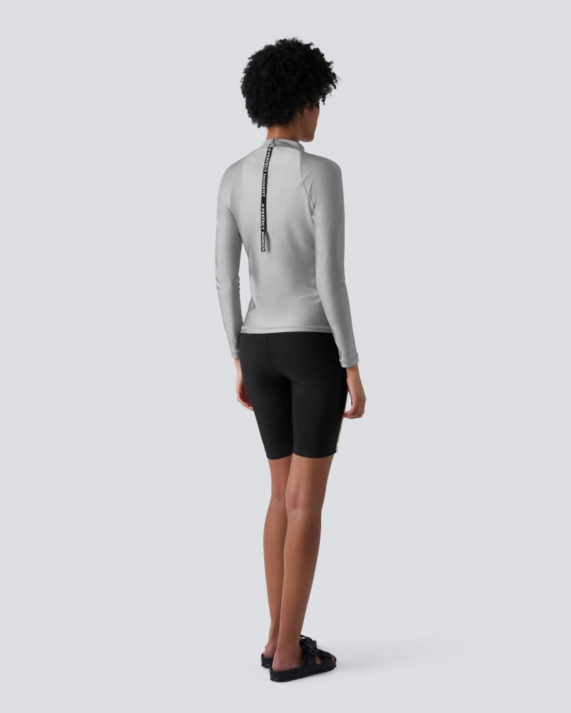 Perfect Moment PM Long Sleeve Rash Guard Plateados | IZL295703