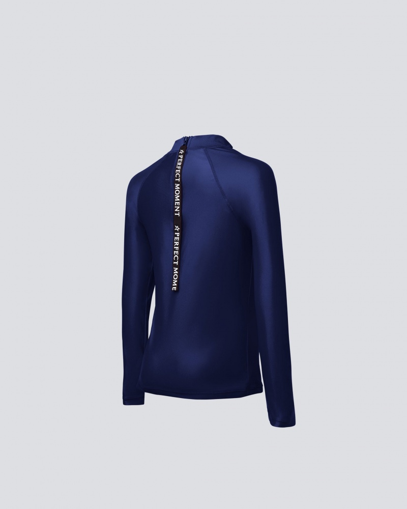 Perfect Moment PM Long Sleeve Rash Guard Azul Marino | PUR509734