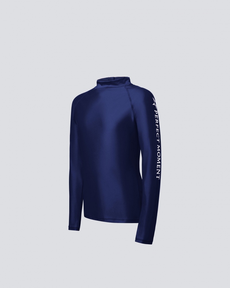Perfect Moment PM Long Sleeve Rash Guard Azul Marino | PUR509734