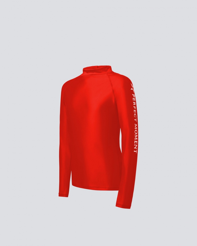 Perfect Moment PM Long Sleeve Rash Guard Rojos | SLF261890