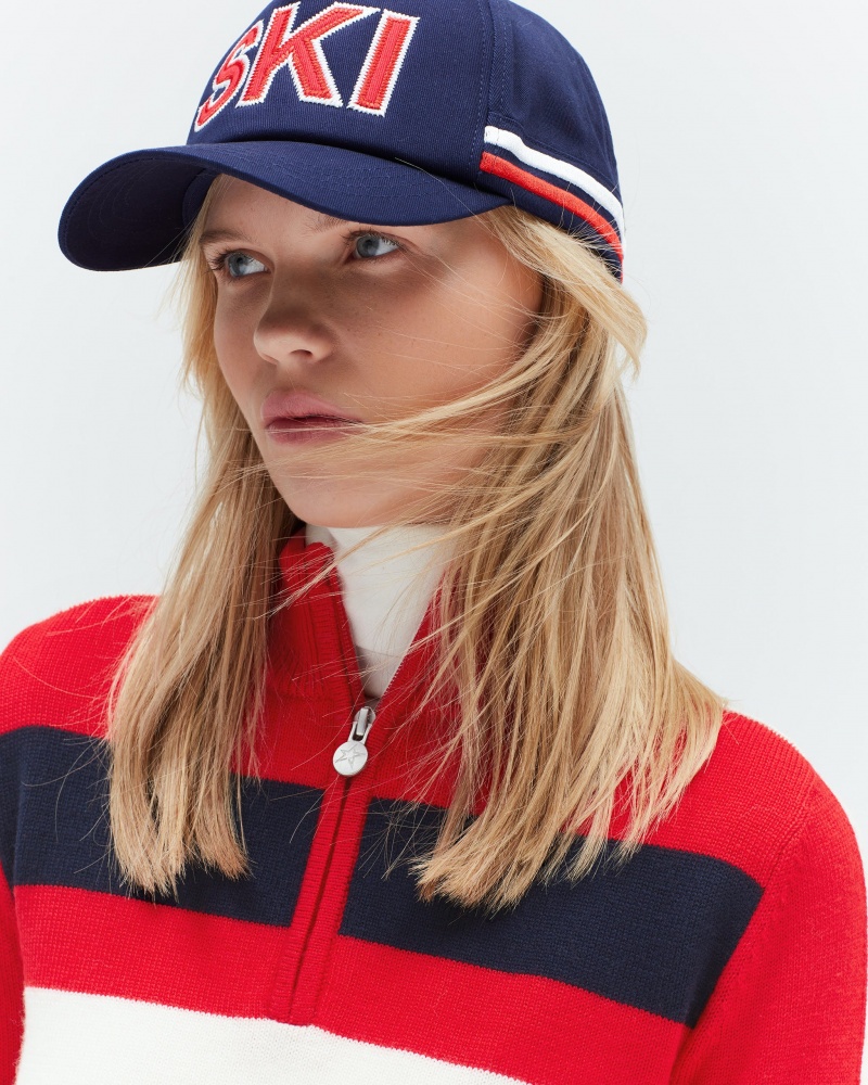 Perfect Moment PM Ski Cap Azul Marino Blancos Rojos | ONX814952 
