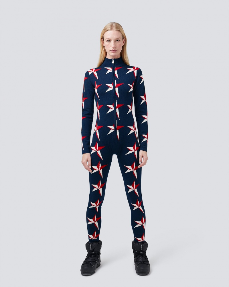 Perfect Moment PM Star Merino Lana Jumpsuit Azul Marino | GHY973485