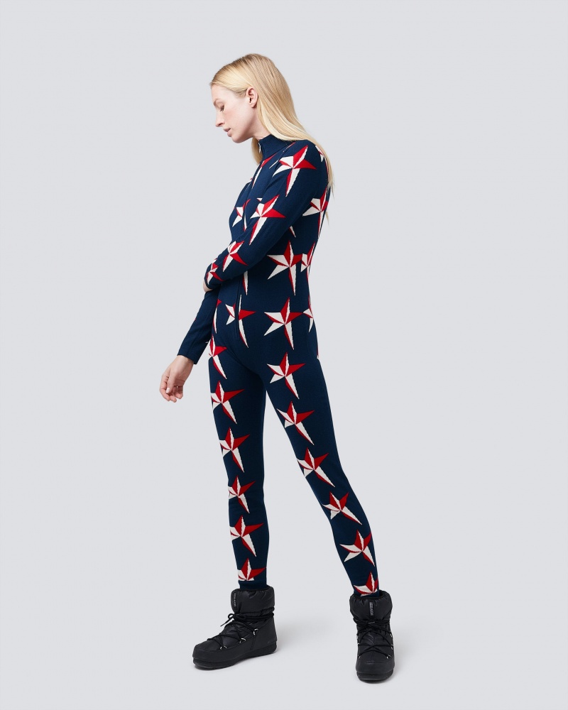 Perfect Moment PM Star Merino Lana Jumpsuit Azul Marino | GHY973485