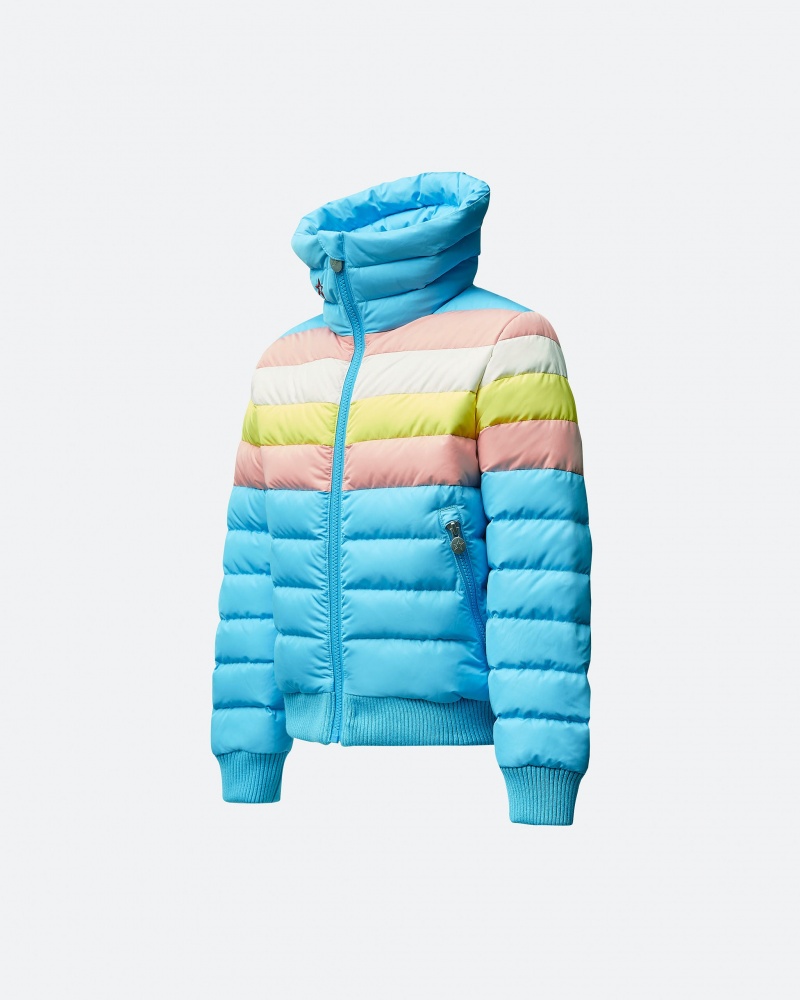 Perfect Moment Pastel Queenie Down Jacket Azules | IAP073519