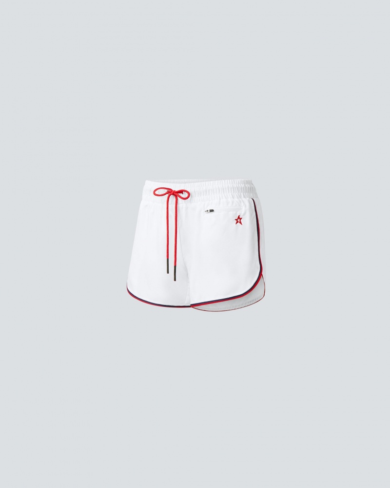 Perfect Moment Pista Shorts Blancos | UBC379524