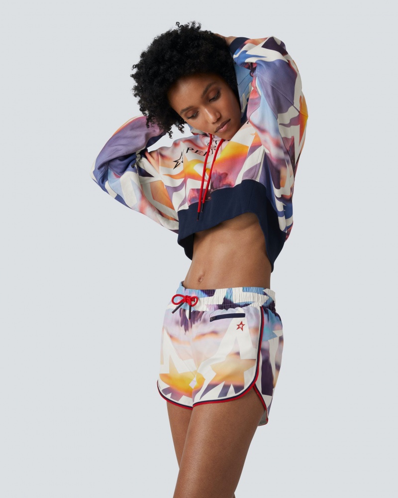 Perfect Moment Pista Shorts Ibiza Print | TRY349027