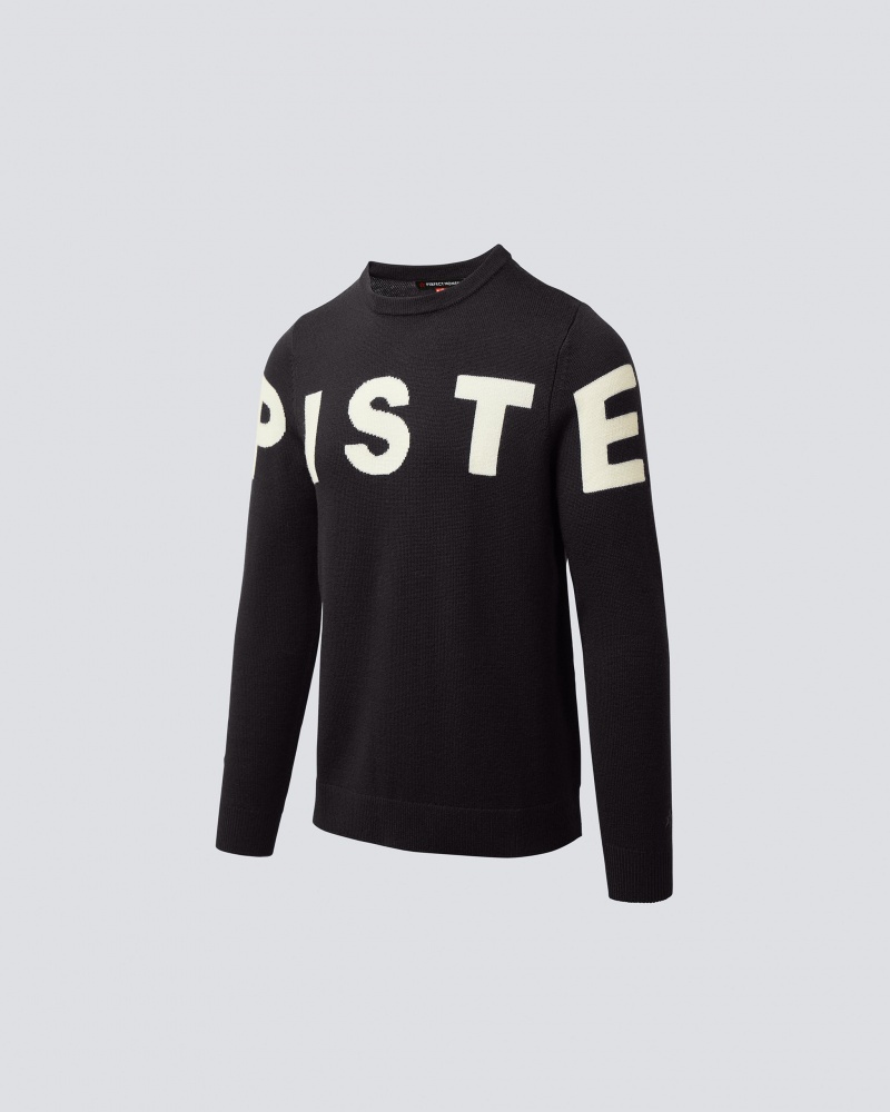Perfect Moment Piste Merino Lana Sueter Negros | WCM518439