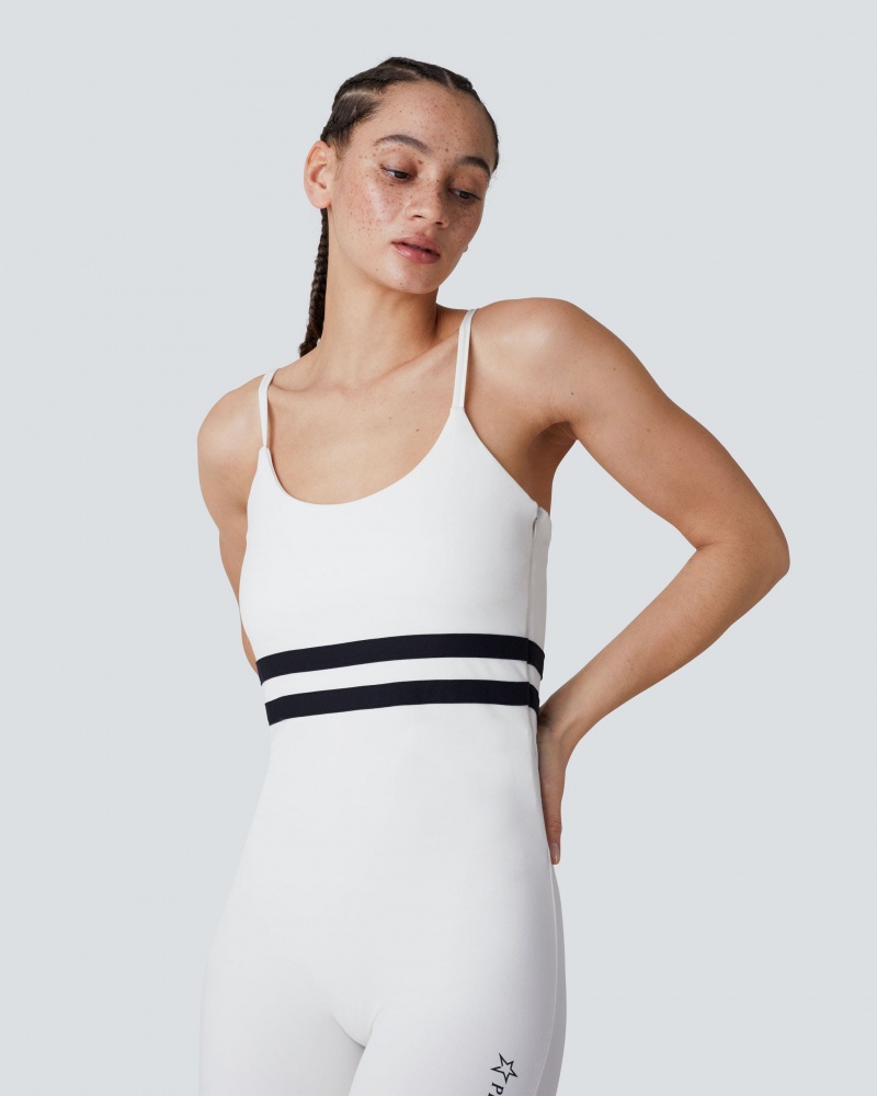 Perfect Moment Seamless Stripe Fitness Suit Blancos | YTI936210