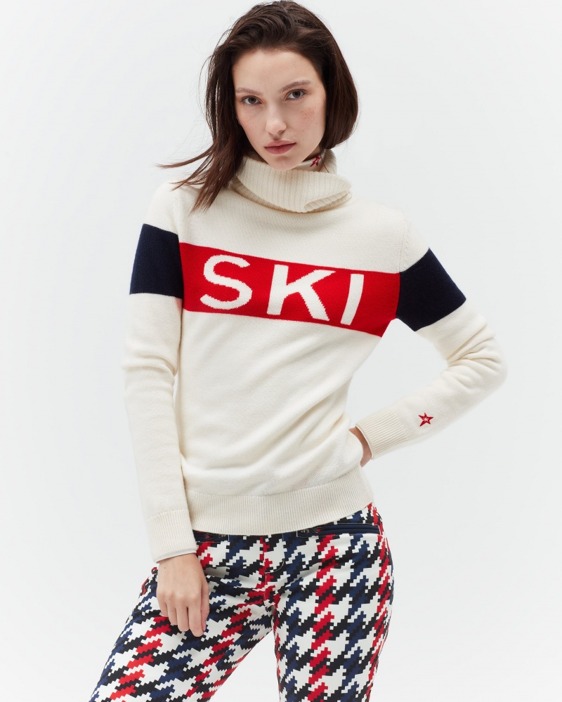 Perfect Moment Ski II Merino Lana Turtleneck Blancos | XUO039876
