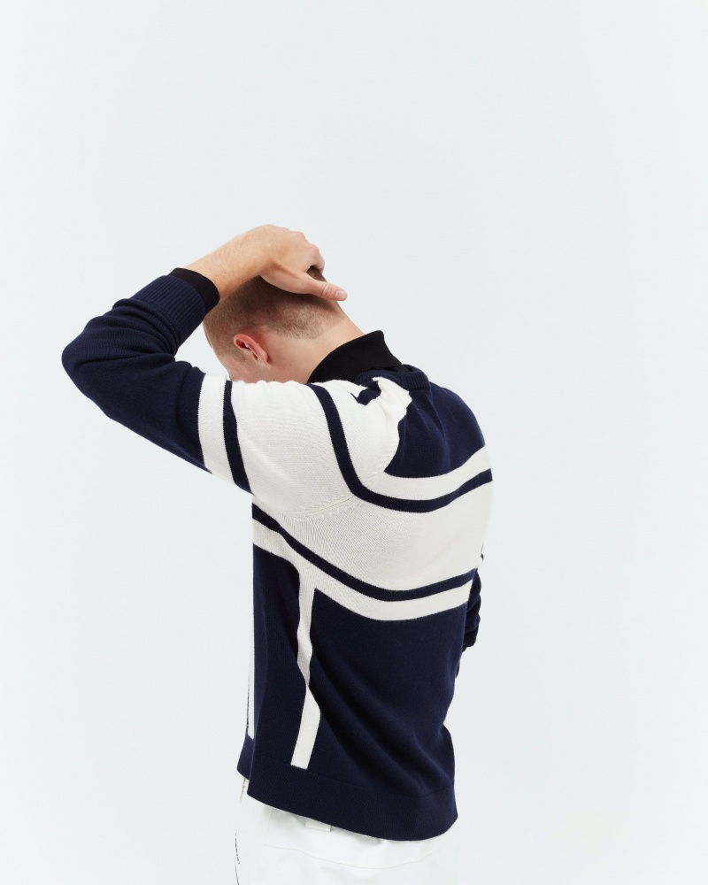 Perfect Moment Ski Merino Lana Sueter Azul Marino | QGW103847