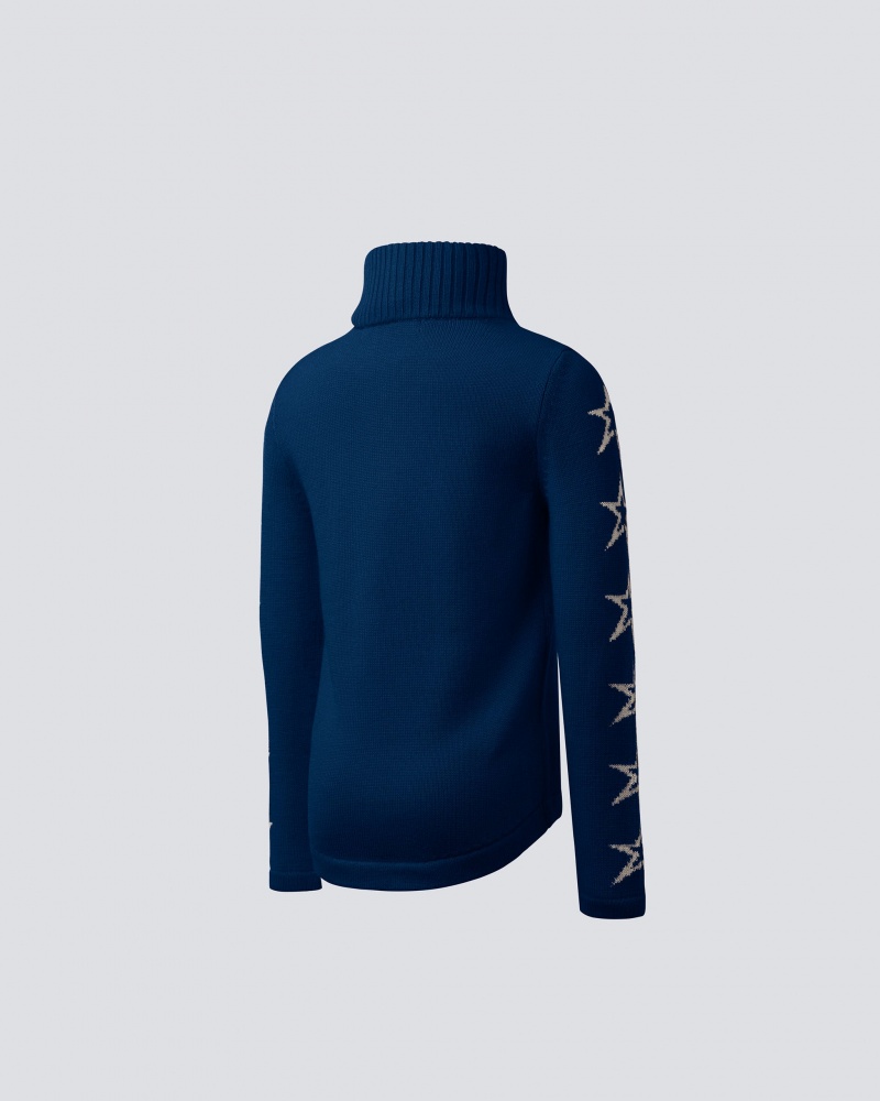Perfect Moment Star Merino Lana Half Zip Sueter Azul Marino | YRK037946