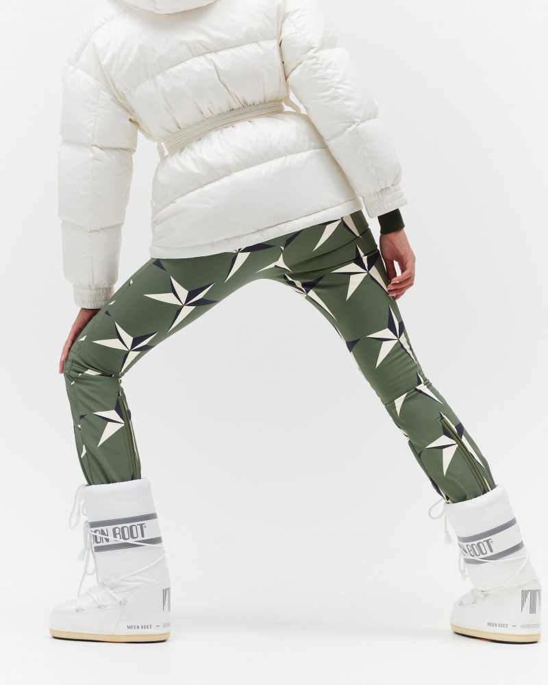 Perfect Moment Star Print Aurora Flare Pant Verdes Oscuro | YLT157864