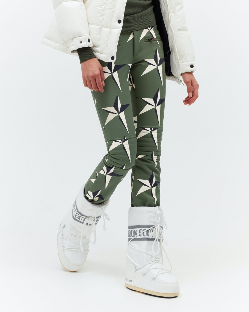 Perfect Moment Star Print Aurora Flare Pant Verdes Oscuro | YLT157864