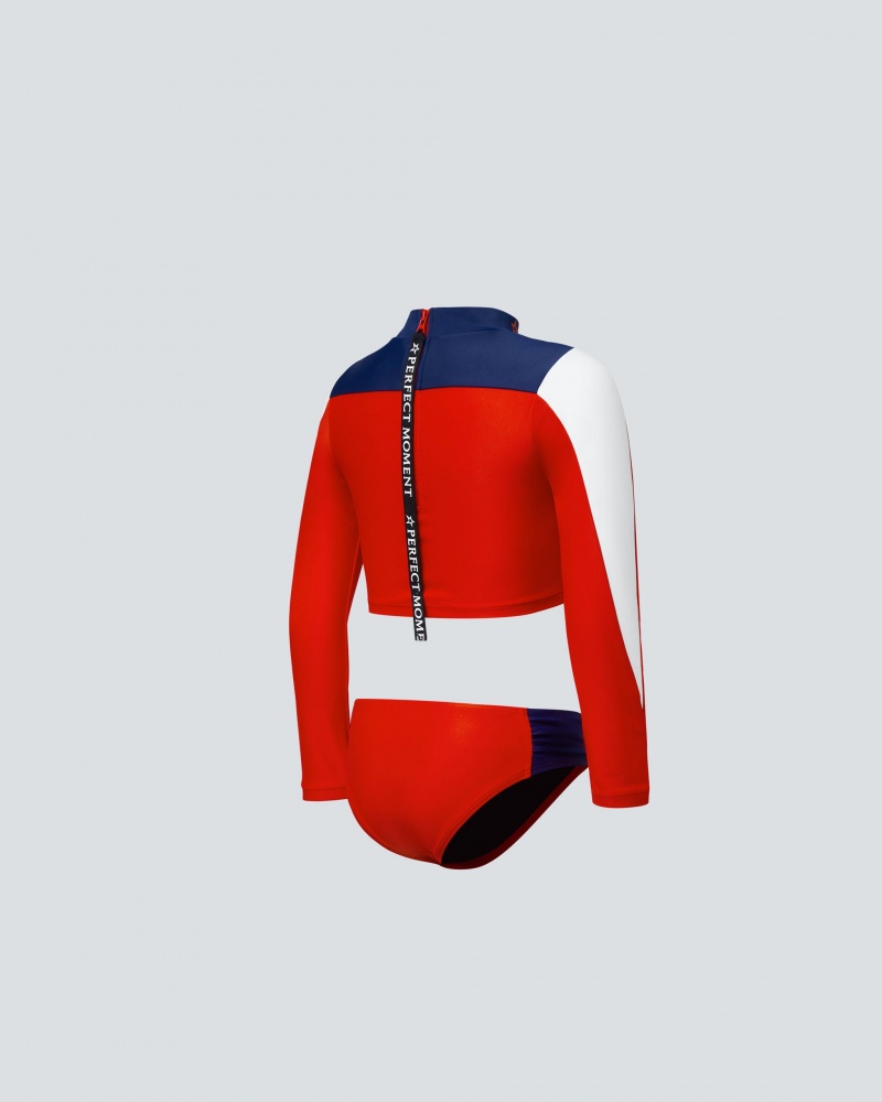 Perfect Moment Star Rash Guard Bikini Rojos | ZMY215046