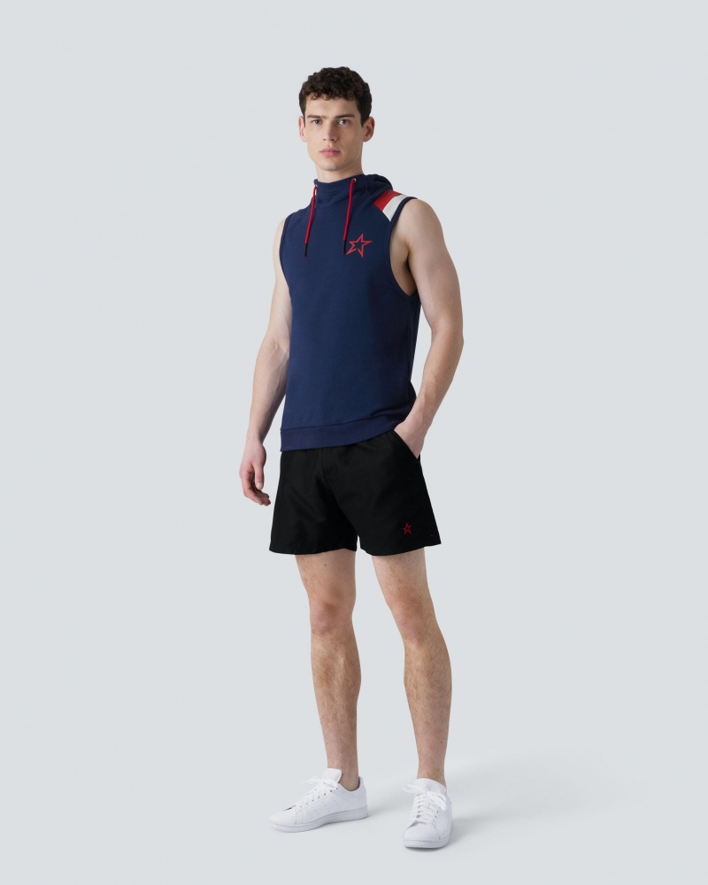 Perfect Moment Super Stripe Hoodie Fitness Top Azul Marino | MTC068352