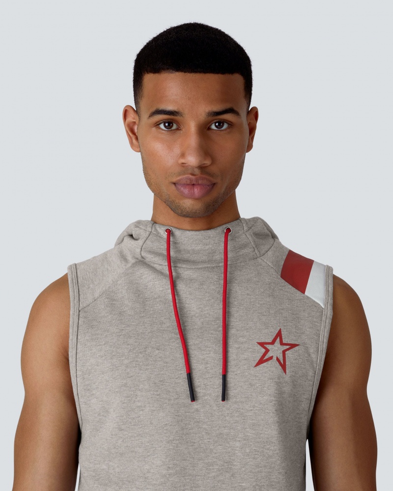 Perfect Moment Super Stripe Hoodie Fitness Top Grises | WVJ658019