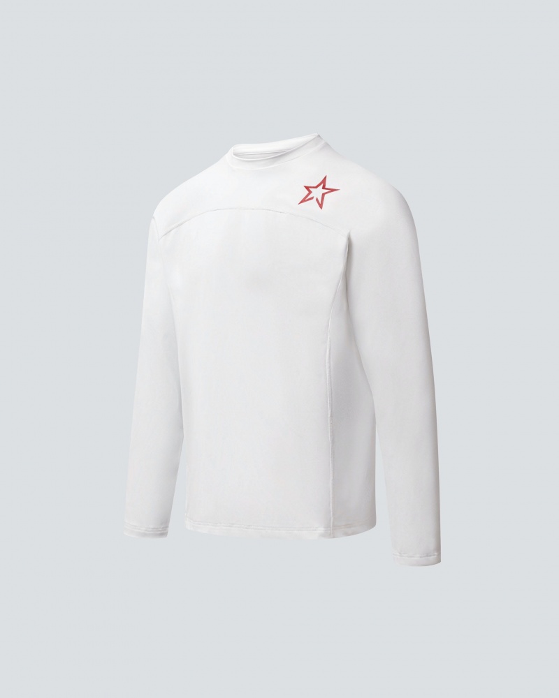 Perfect Moment Super Stripe Long Sleeve Fitness Tee Blancos | LGU306249