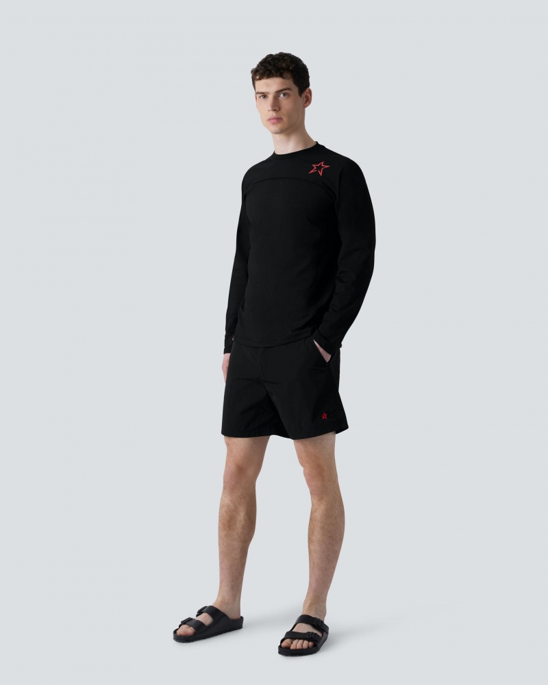 Perfect Moment Super Stripe Long Sleeve Fitness Tee Negros | PUS235768