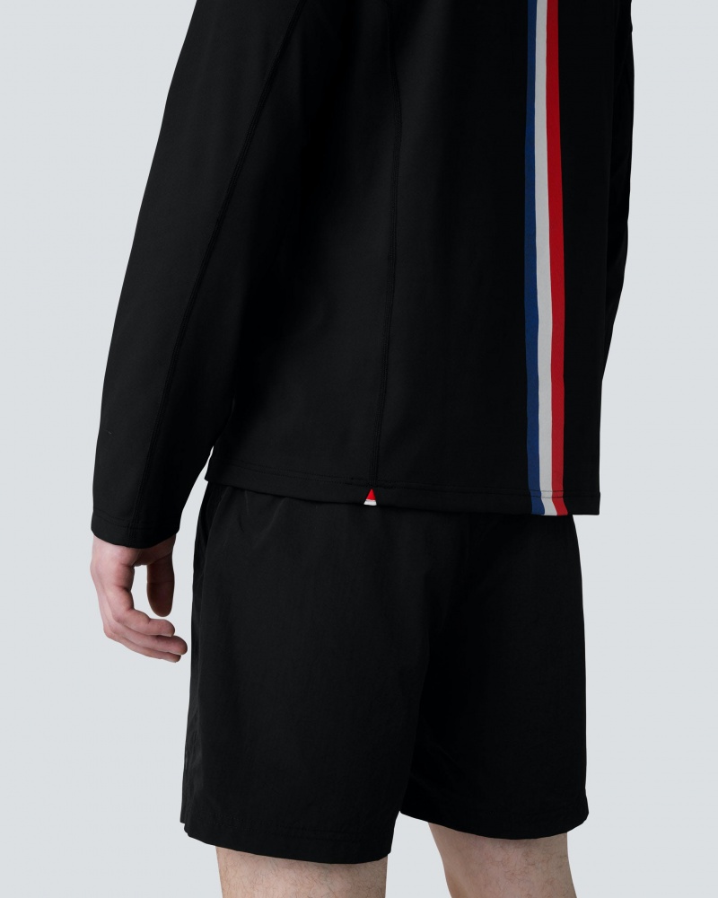 Perfect Moment Super Stripe Long Sleeve Fitness Tee Negros | PUS235768