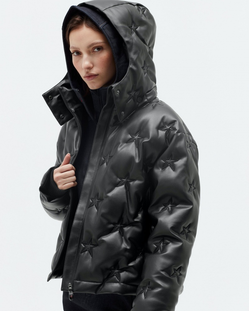 Perfect Moment Supernova Vegan Cuero Down Jacket Negros | ZIO381564