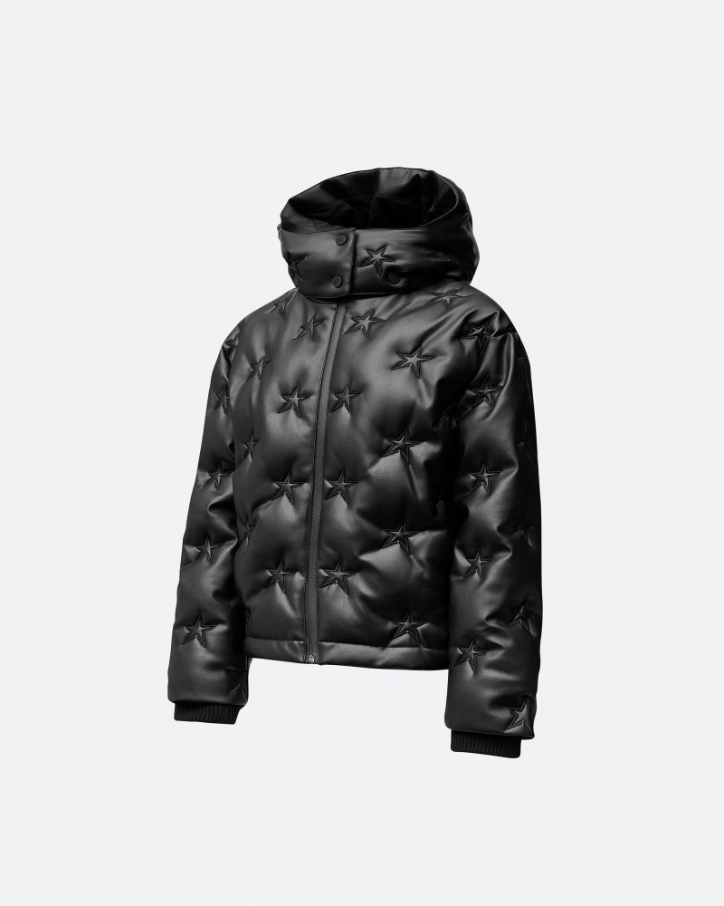 Perfect Moment Supernova Vegan Cuero Down Jacket Negros | ZIO381564