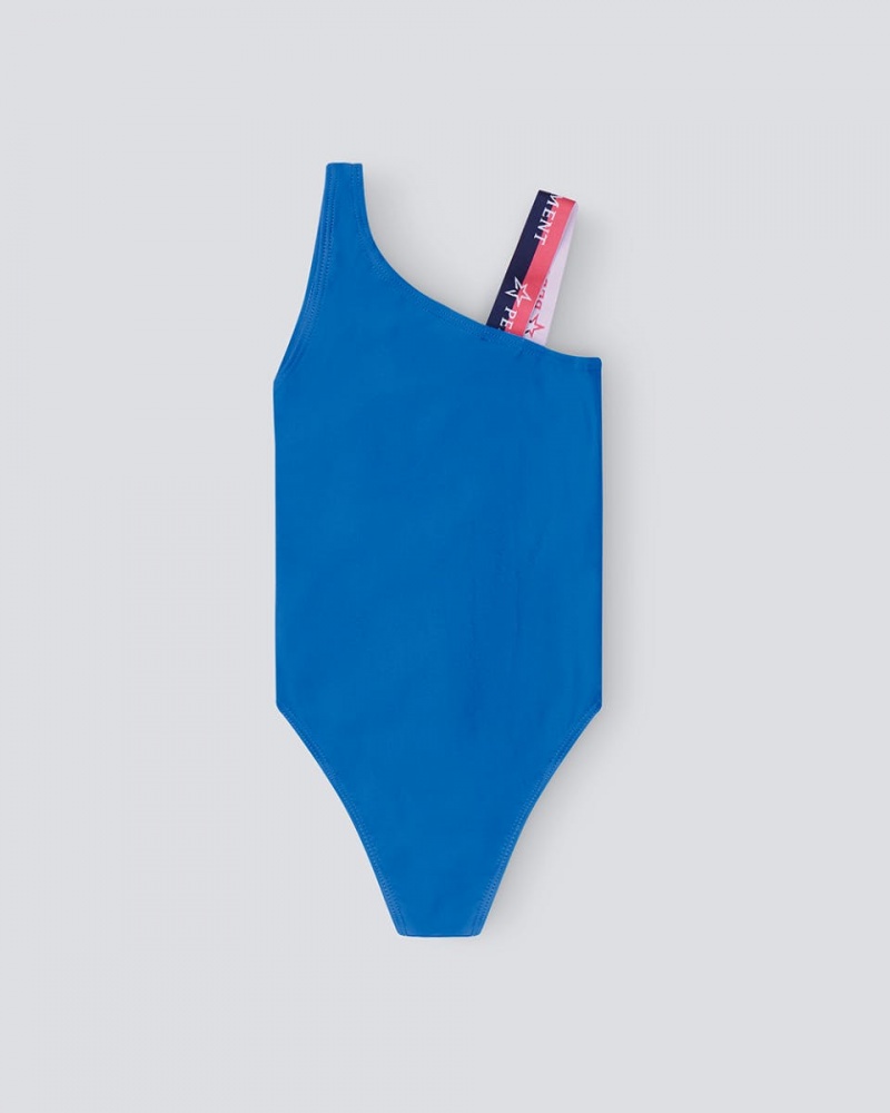 Perfect Moment Superstar Single-shoulder Swimsuit Cobalt | DEK250496