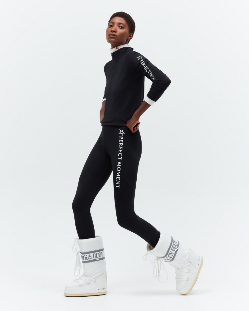 Perfect Moment Thermal Pant Back Seam Legging Negros | HFU943812