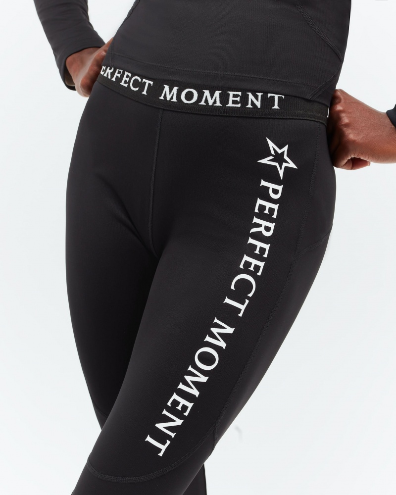 Perfect Moment Thermal Pant Back Seam Legging Negros | HFU943812
