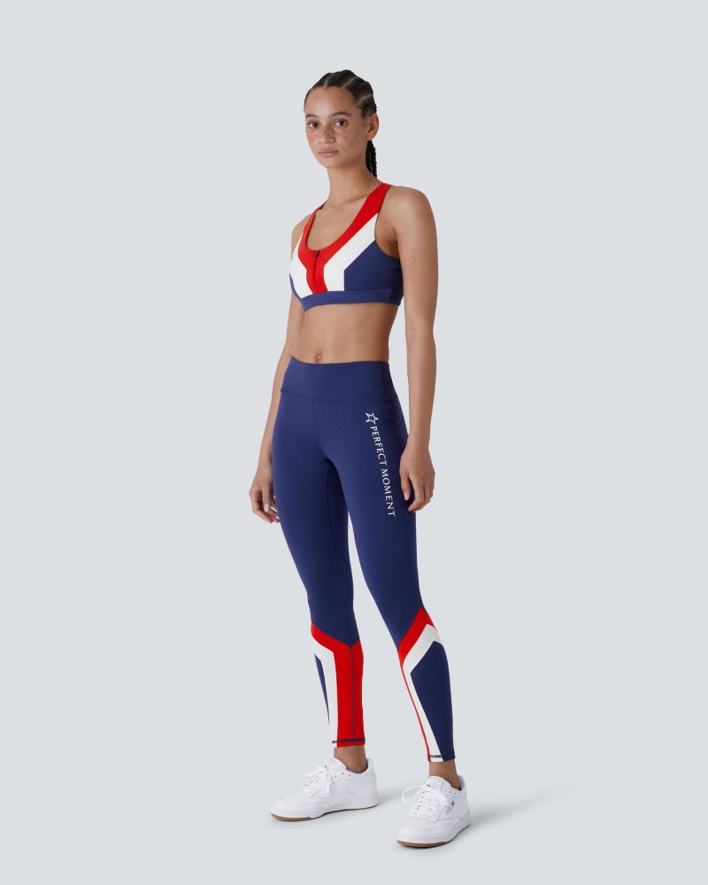Perfect Moment Vale Fitness Top Azul Marino | YCL682940